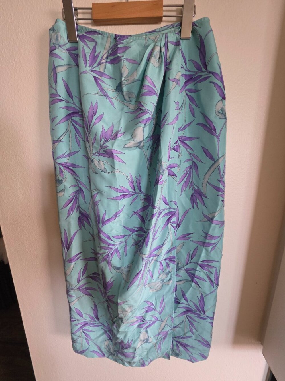 Vintage Petite Sophisticate Silk Floral Wrap Maxi Skirt Size 6